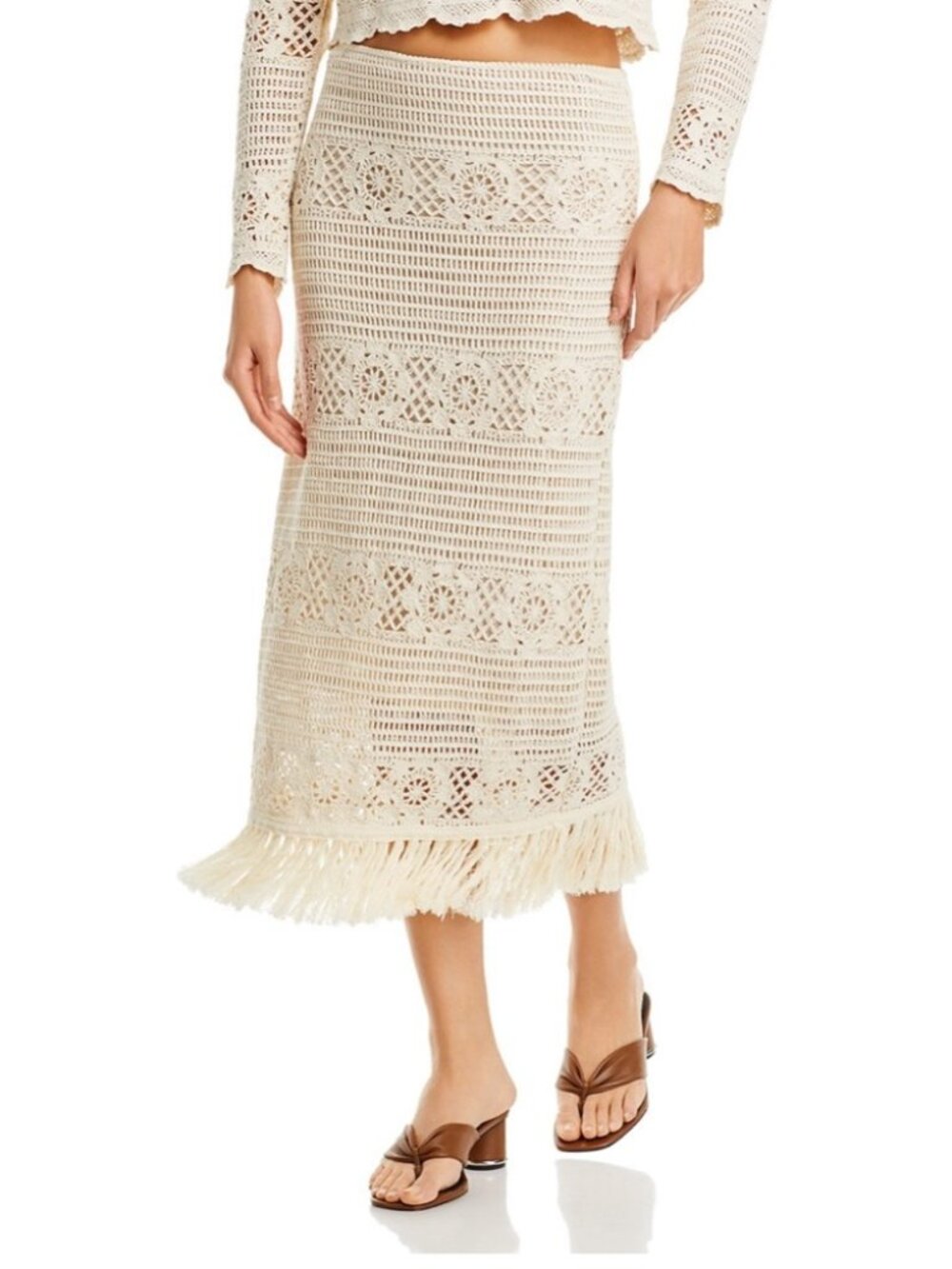 Bloomingdales Aqua Crochet Skirt